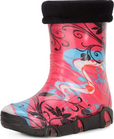 Ladeheid Kinder Regenlaarzen - Rubber - Hoog - PVC – Waterdicht - LA-ZT-Szuwarek2020 - Roze patroon-32 - 29/30