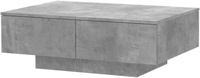 Salontafel - Koffietafel Bijzettafel - Drankjes Plaatsen - Met Decoratieve Elementen - 90x60x31 cm - Betongrijs
