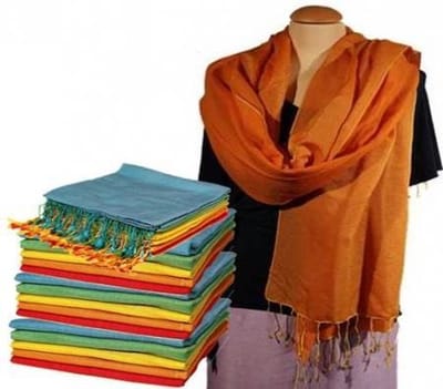 Yogi & Yogini naturals Sjaal Chakra Pashmina oranje (70x200 cm)