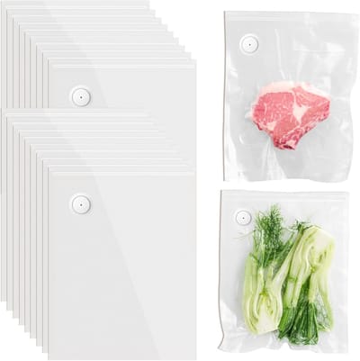 Vacuumzakken 20 stuks 26 x 35 cm, voedselopslag, sous vide zakken, herbruikbare en BPA-vrije verzegelde zakken