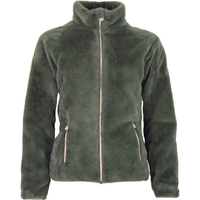Vrouwen fleece jas met nep bont Peak Mountain Arendel