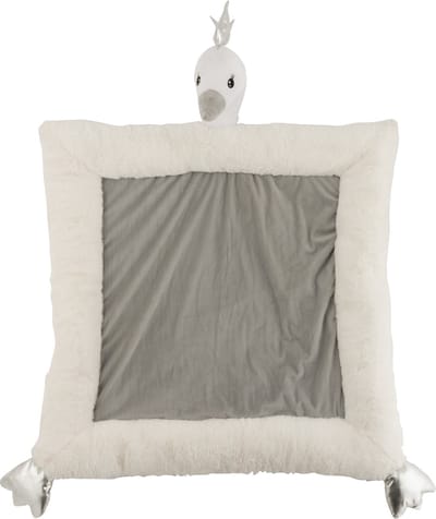 J-Line speelmat Zwaan - polyester - wit/grijs/zilver