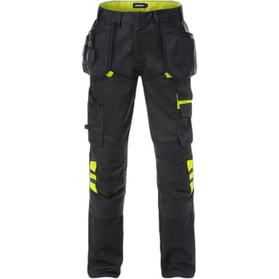 Fristads Werkbroek 2595 Stfp - Zwart/hi-vis geel - C148