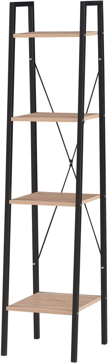 Luxury4Home ALTE R1 Serie - Boekenkast - Loftstijl - Zwart Metalen Frame - Dąb Sonoma Planken