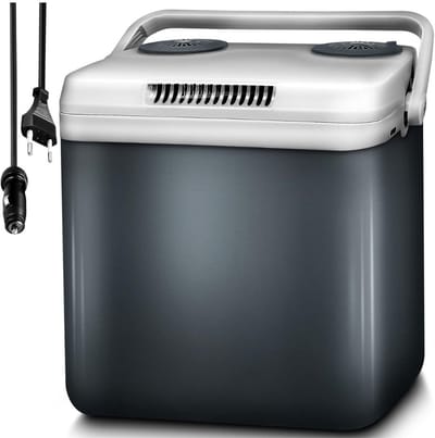 Florixa® Elektrische Koelbox - 32 Liter Koelbox Elektrisch 12V 230 Volt - Koelbox Auto - Grijs - ‎45cm x 32cm x 44cm
