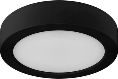 MILENA - Led Plafondlamp - Zwarte kleur - opbouwlamp - 12w - CCT - Aanpasbare licht kleuren 3000K,4000K,6000K - 1050Lumen - Rond - 140 mm
