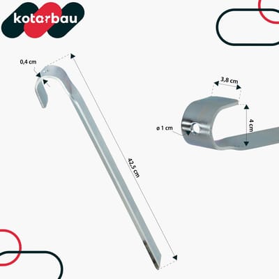 KOTARBAU® 12 stuks Grondanker voor Trampoline, Verzinkt Staal, 430 mm, Zilver, Tentharingen, Bodemankers, voor Tuintrampoline, Trampoline Ankers