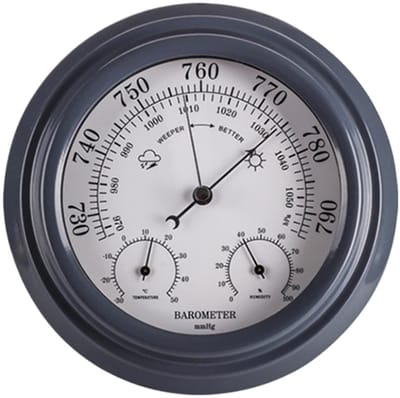 Weerstation Hygrometer - Barometer Thermometer - Binnen Weersvoorspelling - 3-in-1 Functie - 13 x 41 cm - Zwart