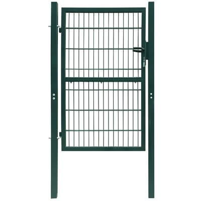 vidaXL - Hekpoort - staal - 100x200 - cm - groen