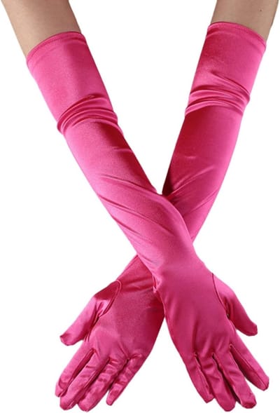 Elegante Satijnen Cosplay Handschoenen voor Halloween en Bruiloften - Perfect voor Avondfeesten en Opera's