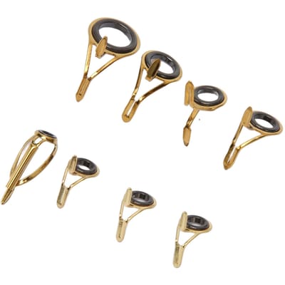 8 stuks Hengeltop Reparatieset Hengelogen RVS Keramische Ring Hengeltop Geleider Vervanging 8 Maten beige
