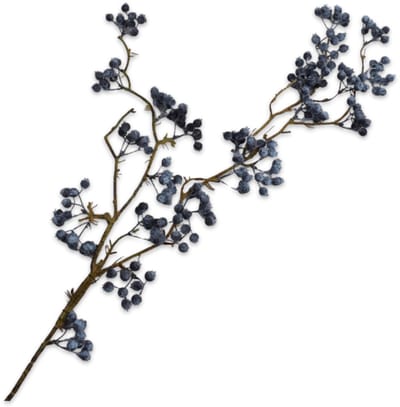 Silk-ka Kunstbloem-Zijden Bloem-Kunsttak Bessentak Blauw 99 cm