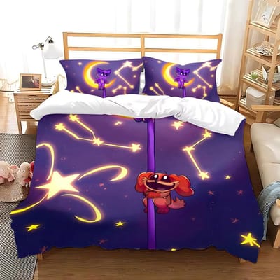 3D Print Game CatNap x DogDay Beddengoedsets Dekbed Quilt Bedovertrek Dekbedovertrek Kussensloop 2-3 Delige Sets Slaapkamerdecoratie AU Single 140x210cm