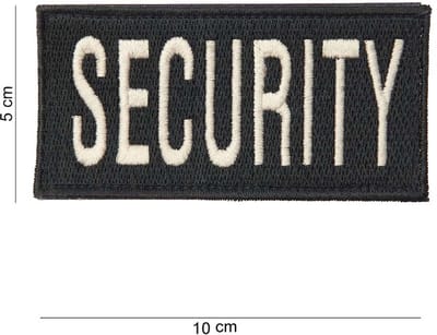 Embleem stof security (dik) met klittenband #2022 Zwart