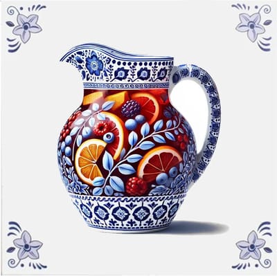 Delfts blauw tegeltje Sangria - delfts blauw wandbord - delftsblauw - hollandse cadeautjes - wanddecoratie - decoratieve accessoires