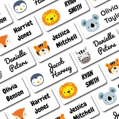 36 Wasbare Kledinglabels voor Kinderen - Strijkvrije Naamstickers voor Schooluniformen