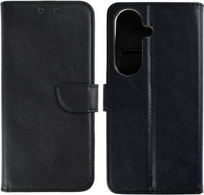 Rixus Bookcase For Samsung Galaxy S26 Black