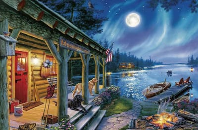 JigSaw Maanlicht huisje - Moonlight Cottage 1000 Stukjes Puzzel 50 x 70 cm Puzzle Vanaf 14+