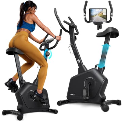 Trex Sport TX-380MB Rigon – Hometrainer – Magnetisch – Fitness Fiets - 8 Weerstandsniveaus – Fitnessapparaat voor Thuis – Hartslagmeter & LCD – 5 kg Vliegwiel – Max. 120 kg – Zwart