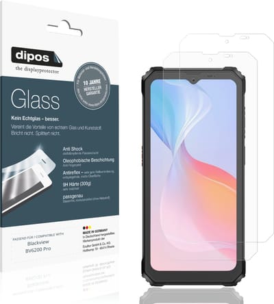 dipos – 2x Matte Pantserfolie geschikt voor Blackview BV6200 Pro | 9H Screenprotector