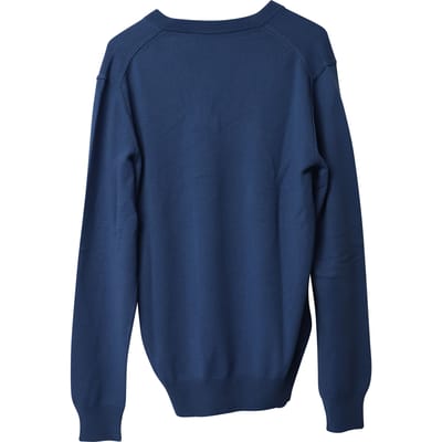 Dolce & Gabbana V-hals trui in blauw kasjmier