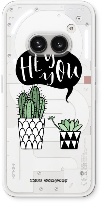 Case Company® - Hoesje geschikt voor Nothing Phone (2a) hoesje - Hey you cactus - Soft Cover Telefoonhoesje - Bescherming aan alle Kanten en Schermrand