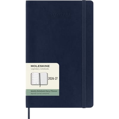 Moleskine 18 Maanden Agenda - 2026/27 - Wekelijks - Large - Zachte Kaft - Saffier Blauw