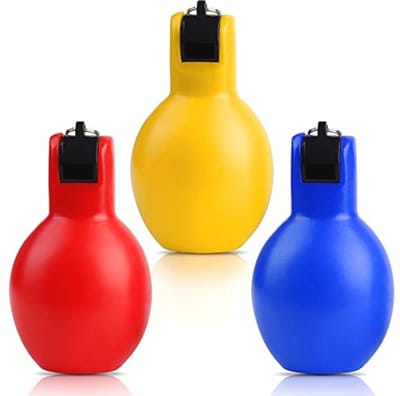 Vegena 3 stuks handfluitje sportonderwijs - sportfluitje - scheidsrechterfluitje - voetbalfluitje - trilerfluitje voor noodgevallen, fluitje sport voor scheidsrechters, sportleraren, hondentrainers