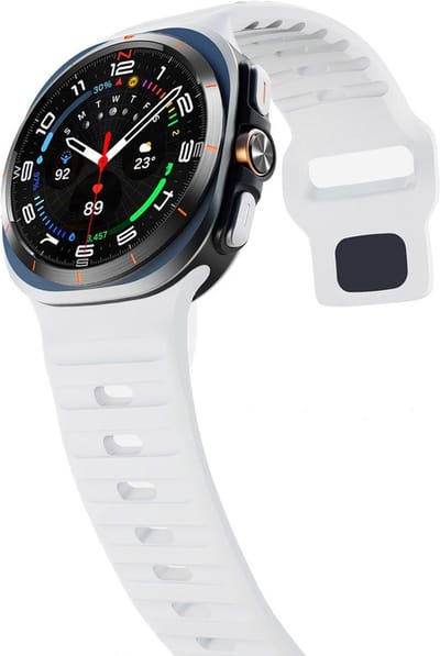 Siliconen bandje - geschikt voor Samsung Galaxy Watch Ultra (47mm) / Ultra 2025 (47mm) - wit