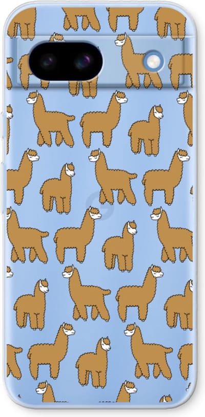 Case Company® - Hoesje geschikt voor Google Pixel 8a hoesje - Alpacas - Soft Cover Telefoonhoesje - Bescherming aan alle Kanten en Schermrand