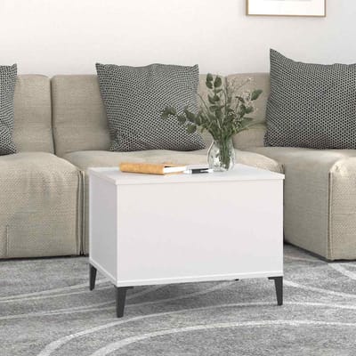 vidaXL - Salontafel - 60x44,5x45 - cm - bewerkt - hout - wit