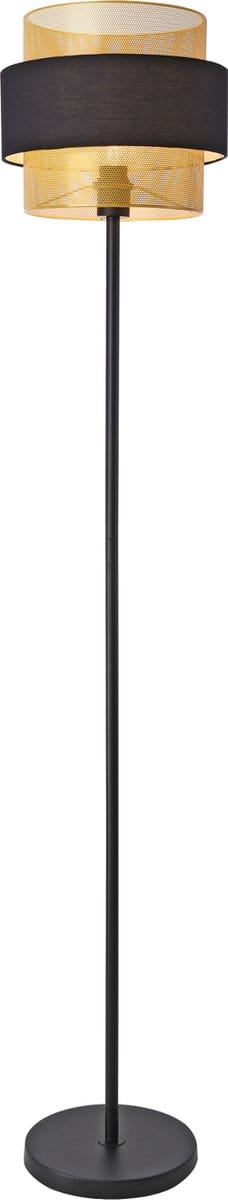 Staande lamp Albans vloerlamp 160x30 cm zwart en goudkleurig