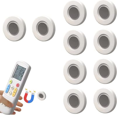 Magnetische afstandsbedieninghouders voor aan de muur - 10 stuks zelfklevende wandhouders voor afstandsbediening, tv, en gaming accessoires (wit)