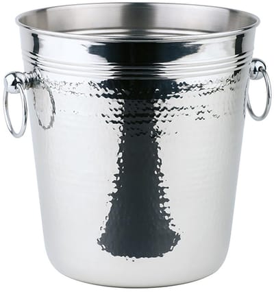 RVS wijnkoeler hammerschlag - ø21 x h21 -5 cm