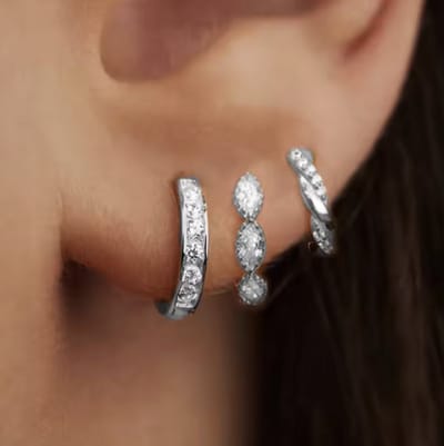 Zilveren Oorbellen - 3 Stuks - Kleur: Zilver - Hoge Kwaliteit - Luxe Oorbellen - RVS / Roestvrijstaal / Stainless Steel - Oorbellen Set - Inclusief Luxe Cadeau Verpakking - Oorhangers / Oorring / Oorsteker / Oorknop - Verkleurt Niet - Earrings