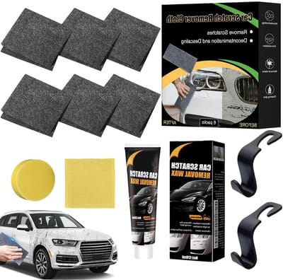 Nano Sparkle Doek - Krasverwijderaar Doek - Auto Krassen Repareren - Geavanceerde Nano Reparatie - 10 x 20 cm - Grijs