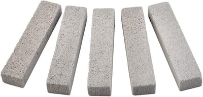 Puimsteen Reinigingsstenen - Schuimglas Sponsjes - Hardnekkige Vlekken Verwijderen - Krasvrij Schoonmaken - 5 stuks - Grijs