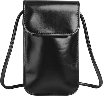 Zachte schoudertas van faux leer, compacte tas voor mobiele telefoons tot 18 cm, perfect voor dagelijks gebruik en uitjes