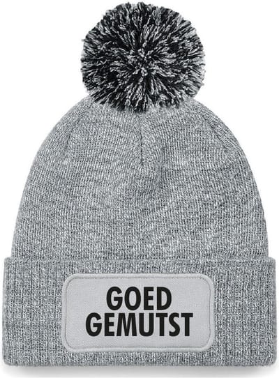 Goed gemutst wintermuts grijs met pompoen | zwart - soBAD. | Wintersport | Schaatsen | Après ski outfit Warme Muts voor Volwassenen | Heren en Dames Beanie | Schaatsen | Wintermuts