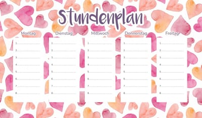 Wallvy Serie - Magnetisch Lesrooster - 30x17,5CM - Roze en Oranje Hartjes