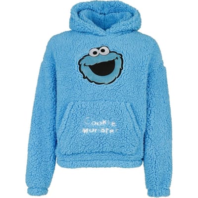 Sesame Street Trui met capuchon - Cookie Monster - S tot XXL - voor Vrouwen - blauw