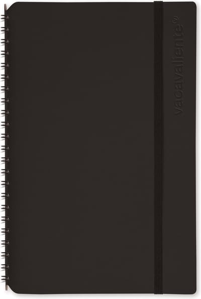 Vacavaliente - Notitieboek A5 - Gerecycled Leer - Zwart