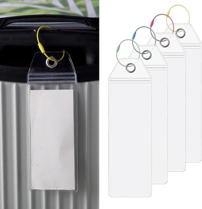 Waterdichte bagagelabelhouders, transparante bagagelabels met rits, staalringen voor koffers, laptop tassen, rugzakken en huisdier tassen voor cruisevakanties