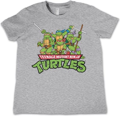 Teenage Mutant Ninja Turtles Teeange Mutant Ninja Turtles Distressed Group kinder-T-shirt, heathergrijs