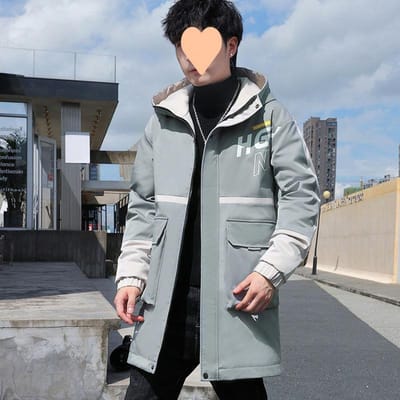 Nieuwe jassen voor herfst en winter, veelzijdig voor de jeugd, trendy herenjassen met verdikking, knappe studenten, middellange en lange fluwelen katoenen jassen voor heren 4XL gray