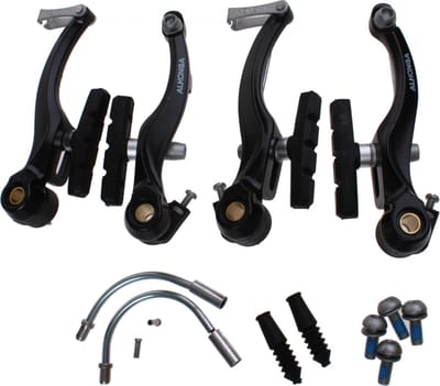Alhonga Complete V-brake set - aluminium - zwart - voor en achter - eenvoudig te installeren