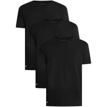 T-shirt Lacoste 3 Pack Lounge Cotton T-Shirts Black/Black/Black