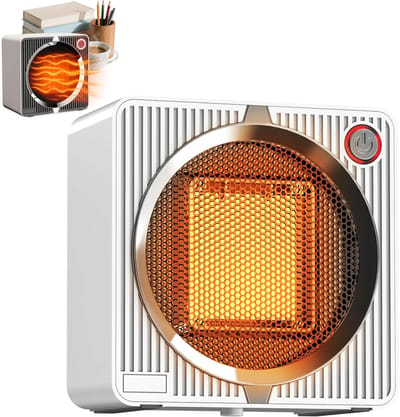 Handy Heater -Elektrische kachel-Kamer verwarming-Mini heater-500W - 14*7*14cm - Kachel - PTC keramische elektrische verwarmingselementen - Persoonlijke ventilatorkachel - Kachel - Verwarming - Oververhittings- en kantelbeveiliging - Wit