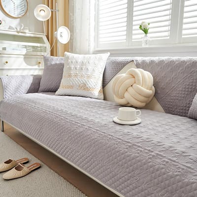 Nieuw Gestreept IJs Zijde Sofa Kussen Geborduurd Sofa Kussen Huidvriendelijk Sofa Kussen Beschikbaar Vier Seizoenen IJs Zijde Bankovertrek 70x70cm 1pcs