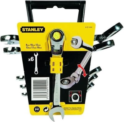 Stanley Ring/Steeksleutelset Met Verstelbare Ratelring